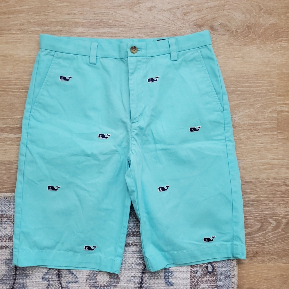Vineyard Vines Boys Adjustable Waist Whale Shorts sz14